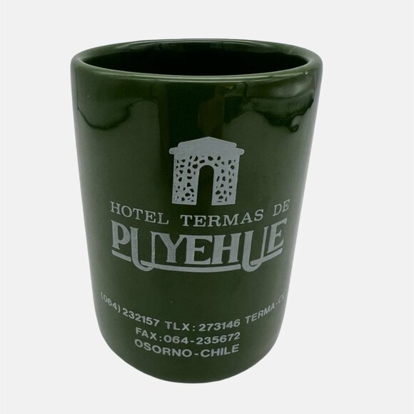 1990 Green Mug Hotel Termas De Puyehue Chile Onetto Accountants Conference - Picture 1 of 6